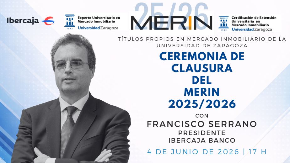 Francisco Serrano, Presidente de Ibercaja banco, en la clausura del MERIN 25/26