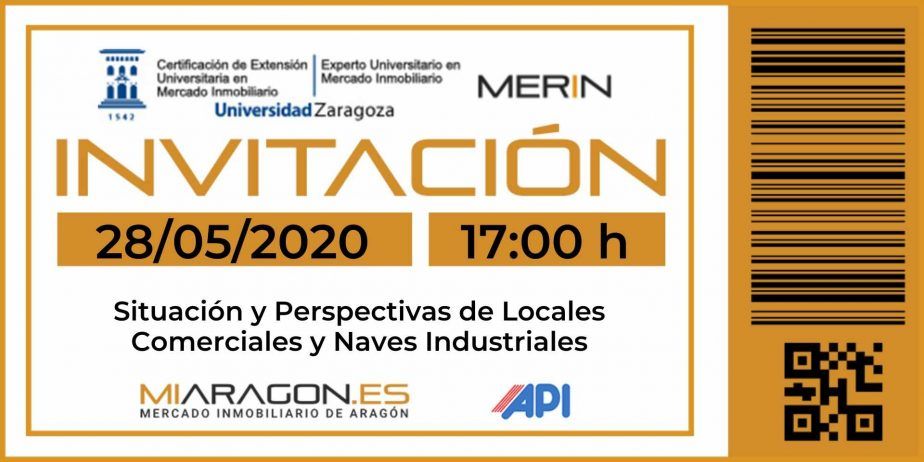 Invitación al webinar Situación y Perspectivas de Locales Comerciales y Naves Industriales