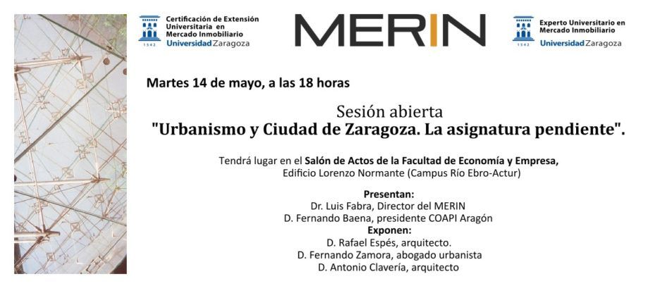 invitación Urbanismo y Ciudad de Zaragoza