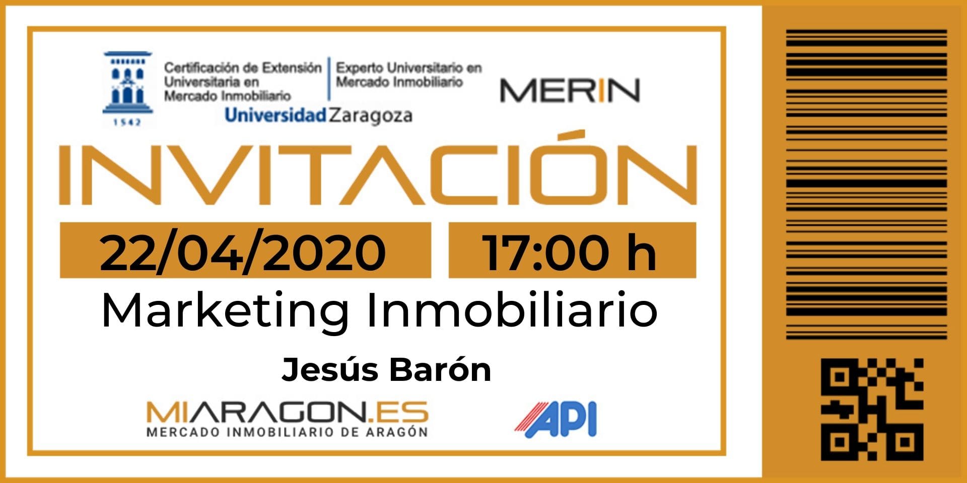 Invitación al webinar de Marketing Digital para Inmobiliarios en el MERIN de Jesús Barón