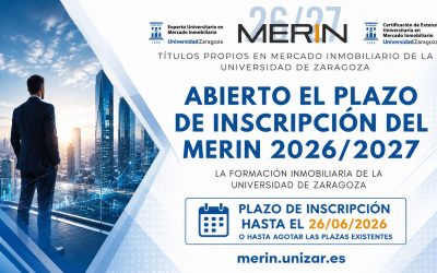 Formación Inmobiliaria: Abierto el plazo de inscripción del MERIN 2026/2027