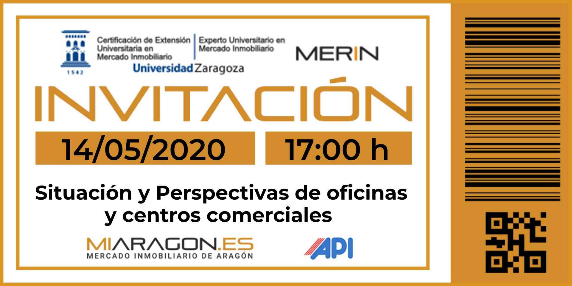 Invitación al webinar Situación y perspectivas de oficinas y centros comerciales