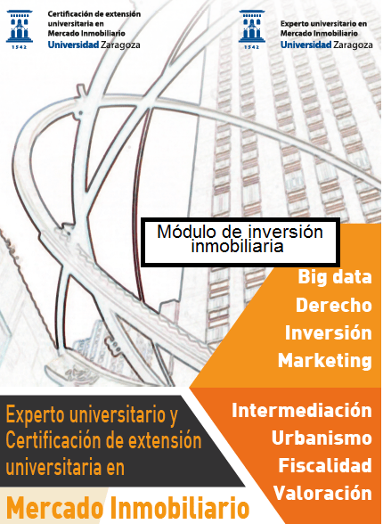 Mañana martes, 23 de octubre sesión docente en Inversión Inmobiliaria del MERIN de la Universidad de Zaragoza